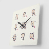 表現 スクエア壁時計 (傾斜)