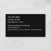 表現Delivery Services Courier Business Card 名刺 (裏面)