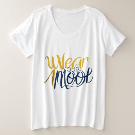 表現Tシャツ:衣服で気分をスタイル プラスサイズTシャツ (デザイン正面)