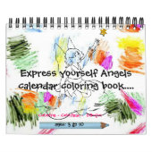 表現Yoursem™ Angel Calendar Coloring Book カレンダー (カバー)