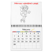 表現Yoursem™ Angel Calendar Coloring Book カレンダー (2月 2027)