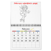 表現Yoursem™ Angel Calendar Coloring Book カレンダー (2月 2026)