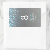 表番号が灰色のテ結婚ーブルのワカスタムインラベル 長方形シール (バッグ)