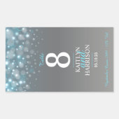 表番号が灰色のテ結婚ーブルのワカスタムインラベル 長方形シール (正面)