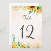 表番号のヒ結婚マワリフローラ 招待状 (正面/裏面)