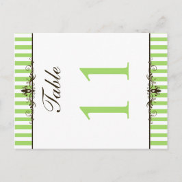 表番号の両面(緑と白ストライプの) ポストカード