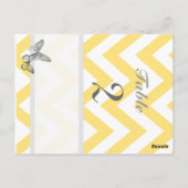 表番号カスタム山形黄灰色はがき ポストカード (裏面)