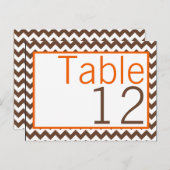 表番号カードブラウンオレンジシェブロン名 ポストカード (正面/裏面)