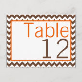 表番号カードブラウンオレンジシェブロン名 ポストカード (正面)