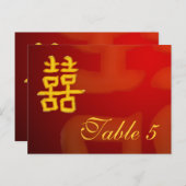 表番号カード中国の二重ハピネス ポストカード (正面/裏面)