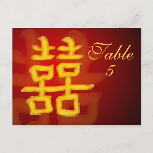 表番号カード中国の二重ハピネス ポストカード (正面)