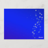 表番号カード冬の夜 ポストカード (裏面)