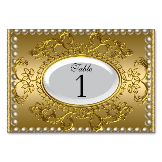 表番号カード王室の白金ゴールド テーブルナンバー (正面)