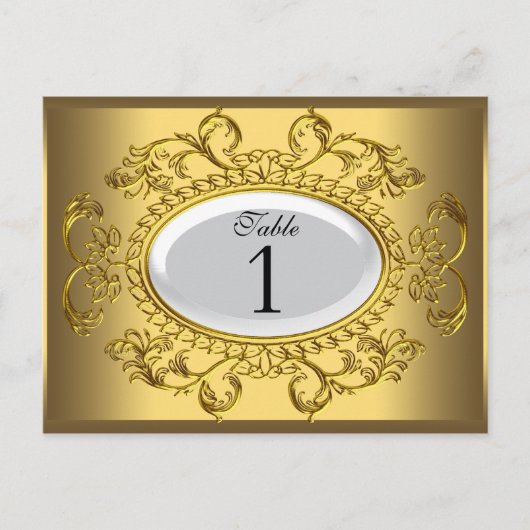 表番号カード王室の白金ゴールド ポストカード (正面)