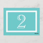 表番号カード – アクア – カスタマイズ可能 ポストカード (裏面)