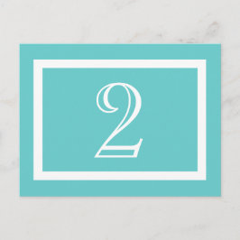 表番号カード – アクア – カスタマイズ可能 ポストカード