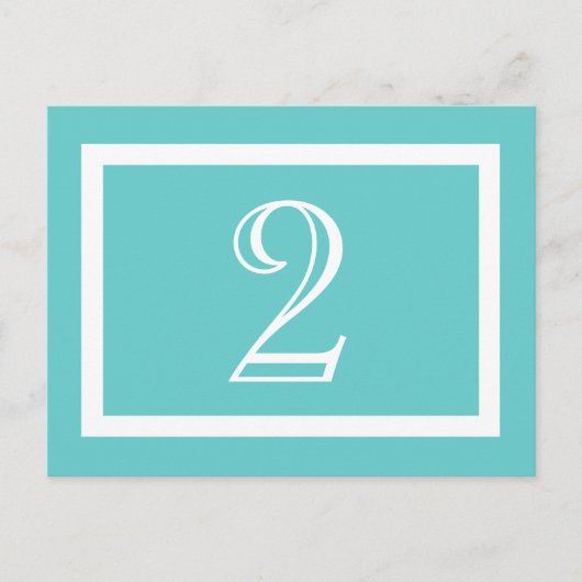 表番号カード – アクア – カスタマイズ可能 ポストカード (正面)