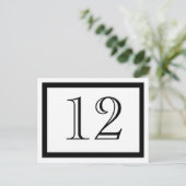 表番号カード（白黒） ポストカード (スタンド正面)