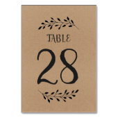 表番号カード | 素朴書道 テーブルナンバー (裏面)