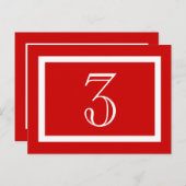 表番号カード – 赤 – カスタマイズ可能 ポストカード (正面/裏面)