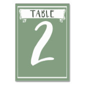 表番号カード – 2 テーブルナンバー (裏面)