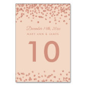 表番号バラ金ゴールドフェイクグリッター紙吹雪赤面 テーブルナンバー (裏面)