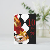 表番号マスカレード白黒赤 ポストカード (スタンド正面)