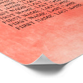 表番号結婚による水彩の座席表 ポスター (角)