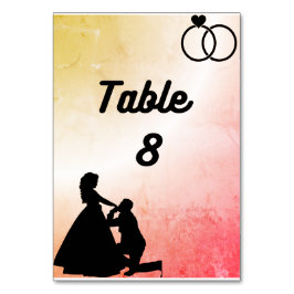 表番号結婚のカード テーブルナンバー