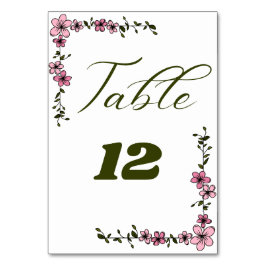 表番号結婚のカード テーブルナンバー