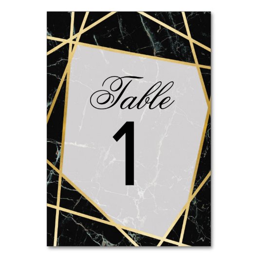 表番号結婚の黒い大理石カエレガントード テーブルナンバー (裏面)