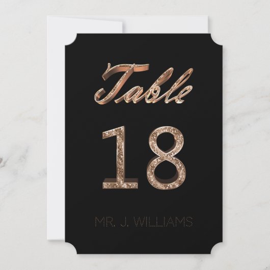 表番号18黒金ゴールドエスコーエレガントトカード 招待状 (正面)