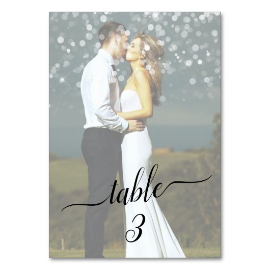 表番号《写真》ぼけ味Fab色あせたカップル結婚の写真 テーブルナンバー (裏面)