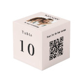 表番号QRコードバーメニュー写真赤面ピンク フォトキューブ (正面アングル)