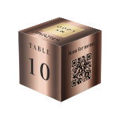 表番号QRコードメニュー青銅ビジネスロゴ フォトキューブ (裏面アングル)