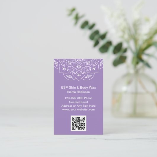 表皮体ワックストリートメント名刺 名刺 (スタンド正面)