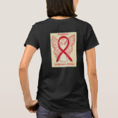 表皮剥離ブルサ認識度リボンエンジェルシャツ Tシャツ (裏面)