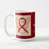 表皮剥離症(EB)認識度リボンマグカップ コーヒーマグカップ (左)