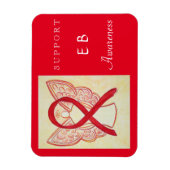 表皮剥離EB(Epidermolisis Bullosa)認識度リボン磁石 マグネット (縦)