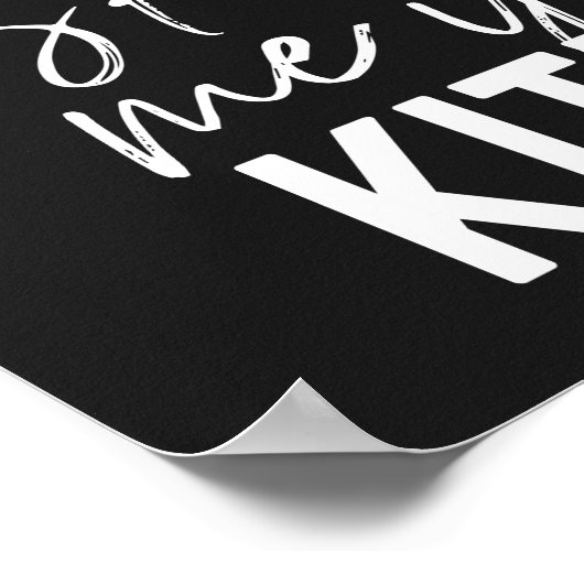 表示する猫ちゃん引用文おもしろいタイポグラフィ ポスター (角)