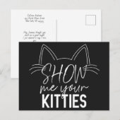 表示する猫ちゃん引用文おもしろいタイポグラフィ ポストカード (正面/裏面)