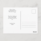 表示する猫ちゃん引用文おもしろいタイポグラフィ ポストカード (裏面)