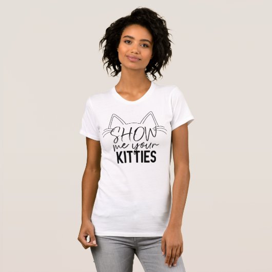 表示する猫ちゃん引用文おもしろいタイポグラフィ Tシャツ (正面フル)