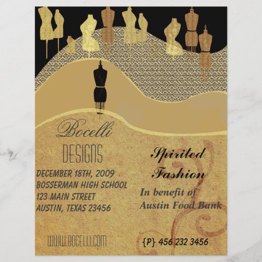 表示とスタイル一覧のファッション チラシ (正面)