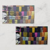 表示のカラフルなスカーフ 名刺 (正面/裏面)