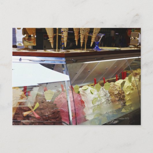 表示イタリアンケース内のジェラート ポストカード (正面)