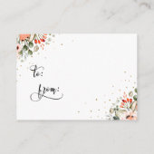 表示エレガントブライダルシャワーフローラ紙吹雪 エンクロージャーカード (裏面)