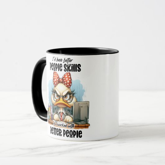 表示オフプロフェッショナルサイドワークのスキルコーヒーマグ マグカップ (正面左)