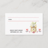 表示シャワーなしギフトラップ詩ウッドランドディアー エンクロージャーカード (裏面)