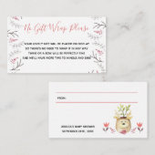 表示シャワーなしギフトラップ詩ウッドランドディアー エンクロージャーカード (正面/裏面)